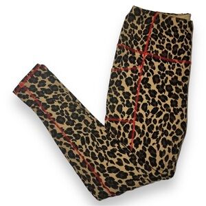 Chico's Leopard Print Leggings with Red Accents